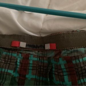PRADA SILK SKIRT PLEATED PLAID